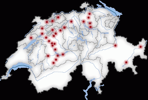 Klicken Sie auf einen Punkt, um Gemeindeinformationen zu erhalten